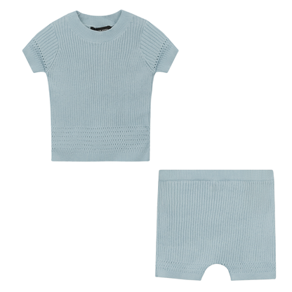Rib Knit Shorts Set