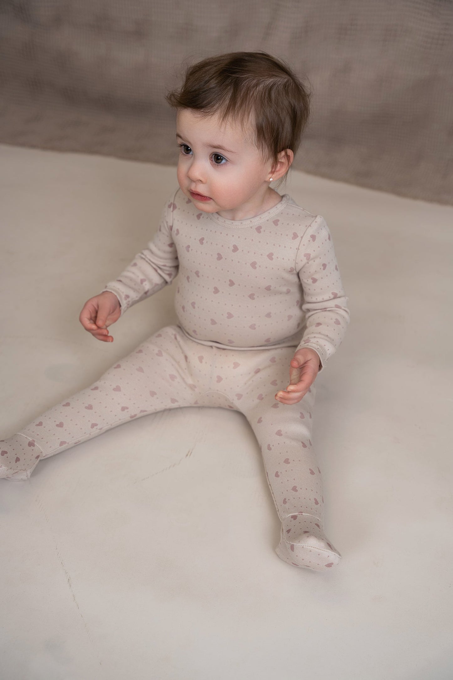 Star and Heart Print Onesie