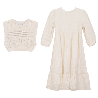 Woven Dress with Vest