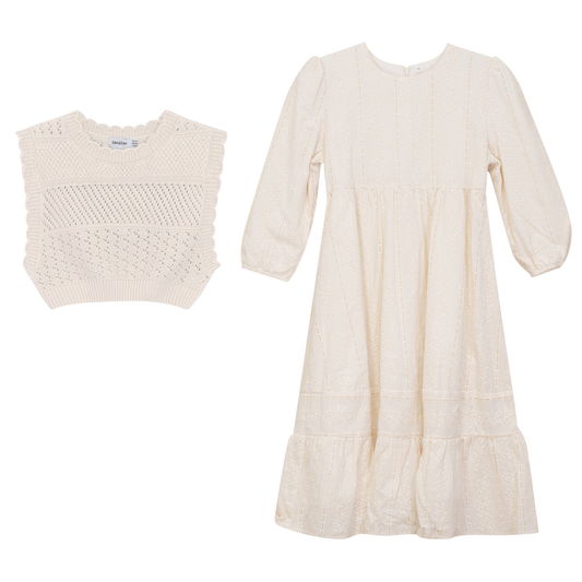 Woven Dress with Vest