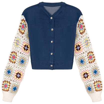 Denim Crochet Jacket