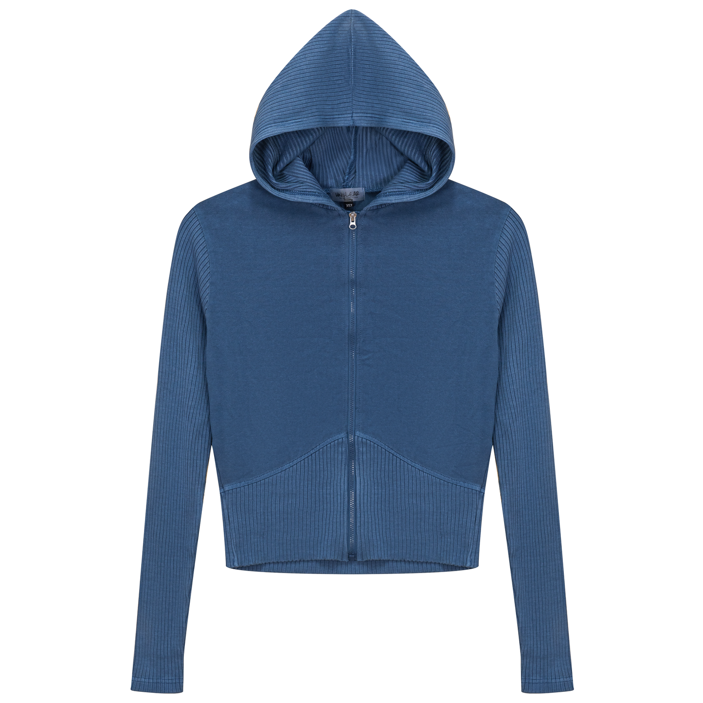 Distressed Zip-Up Hoodie