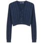 Distressed Braided Knit Cardigan
