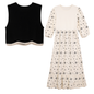 Embroidered Dress with Vest