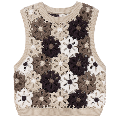 Floral Crochet Vest