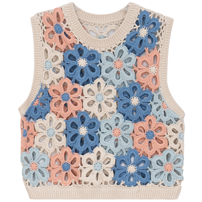 Floral Crochet Vest