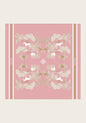  Island Horses on Rose Square Scarf