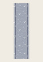  Navy Stripes Rectangular Scarf