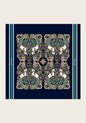 Mermaid Horses on Navy Square Scarf