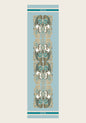Mermaid Horses on Skye Blue Rectangular Scarf
