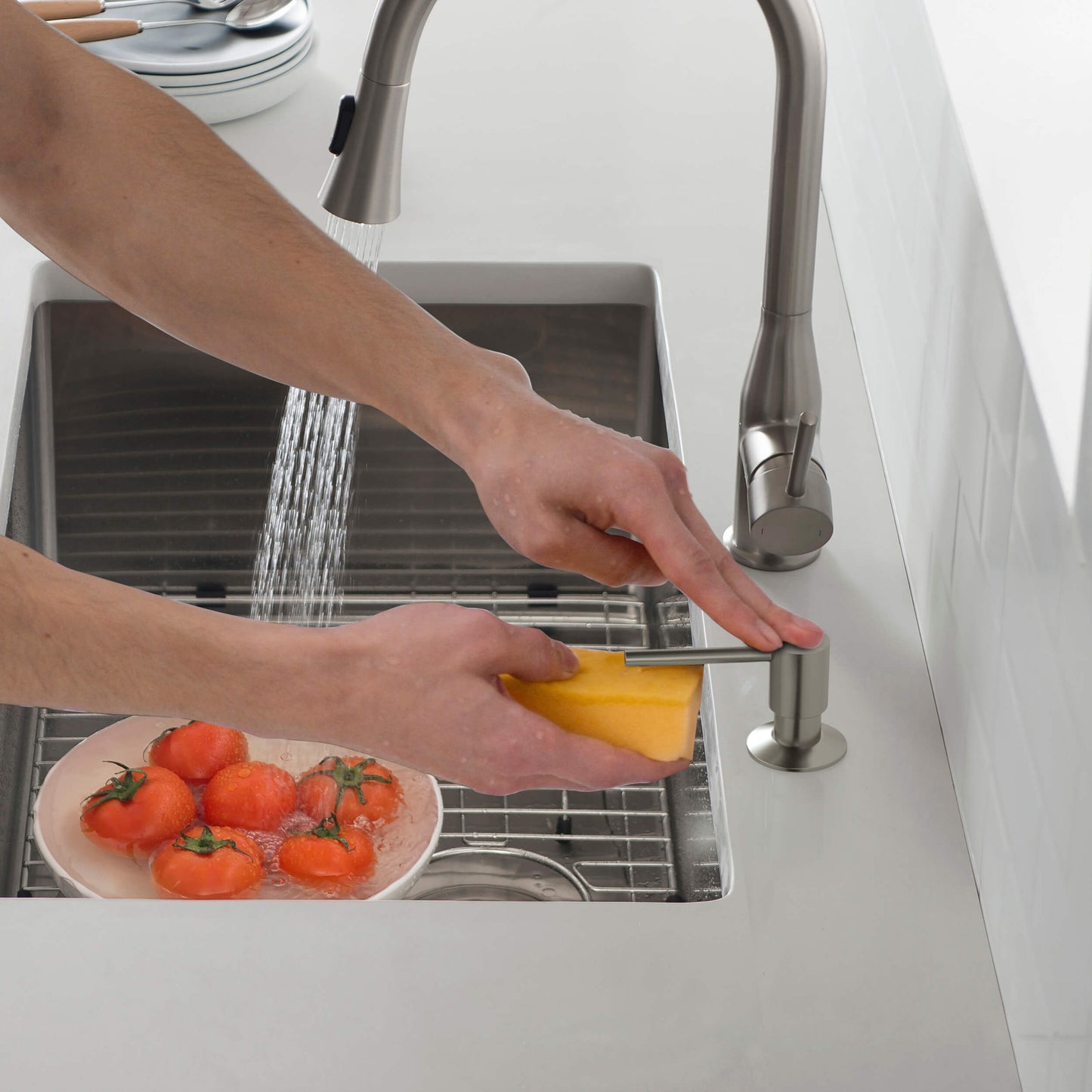 Kitchen Lead Free Solid Brass Construction Soap Dispenser