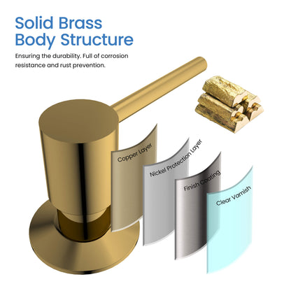 Kitchen Lead Free Solid Brass Construction Soap Dispenser