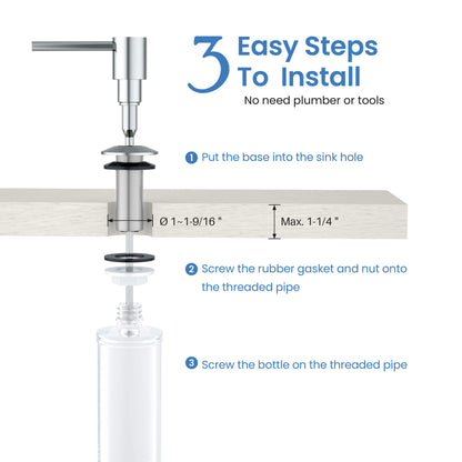 Kitchen Lead Free Solid Brass Construction Soap Dispenser