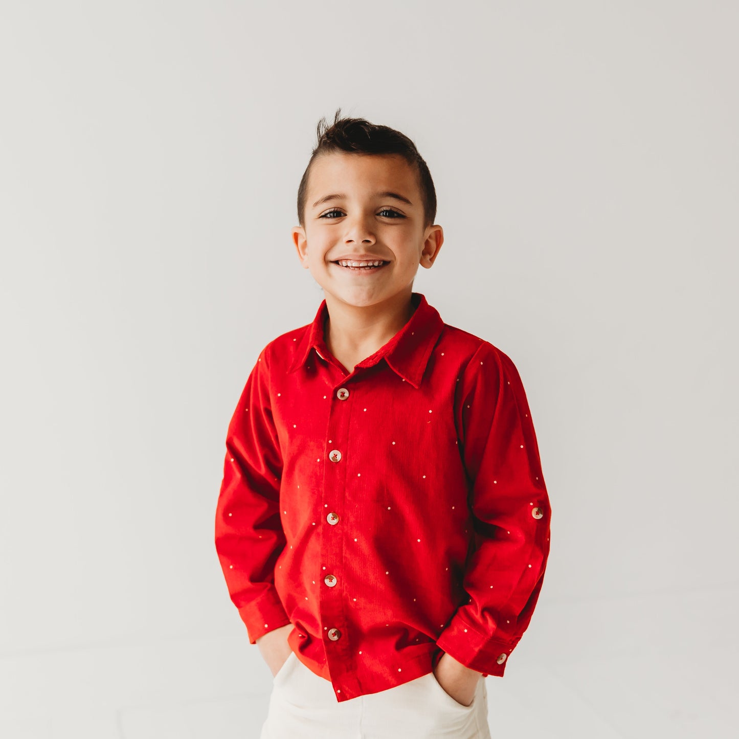 Christmas Carol Red Holiday Boy Shirt