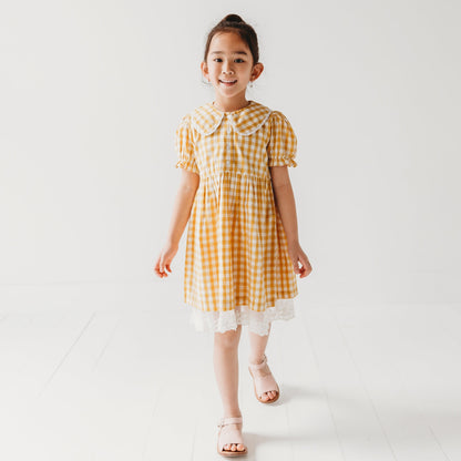 Citrus Gingham Girls Dorothy Dress