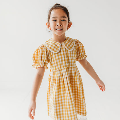 Citrus Gingham Girls Dorothy Dress