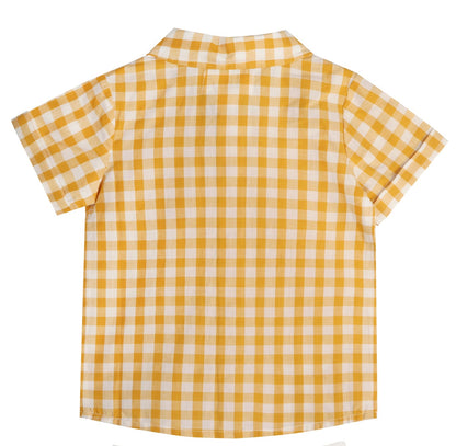 Citrus Gingham Boy Shirt