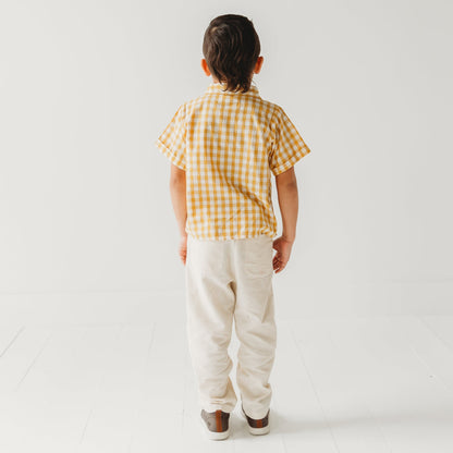 Citrus Gingham Boy Shirt