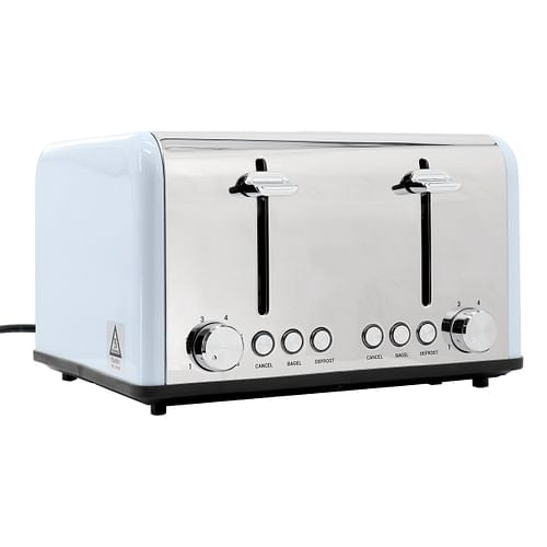 Redmond 4-Slice Extra Wide Slot 1650W Stainless Steel Toaster in Light | Toasters | Kitchen + Metal