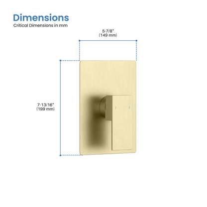 Quadro Single Function Rough-in Valve Trim Plate