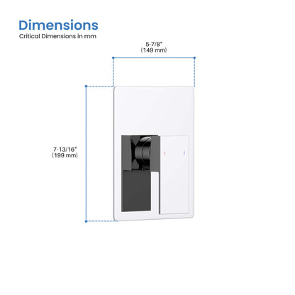 Quadro Single Function Rough-in Valve Trim Plate