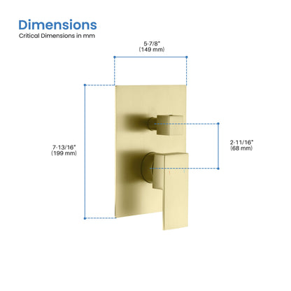 Quadro 2 Function Rough-in Valve Trim Plate