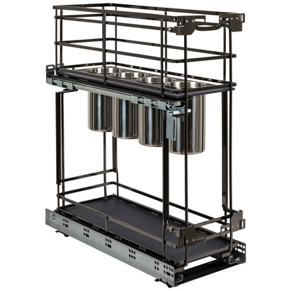 STORAGE WITH STYLE® Metal "No Wiggle" Soft-close Utensil Base Pullout