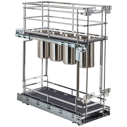 STORAGE WITH STYLE® Metal "No Wiggle" Soft-close Utensil Base Pullout
