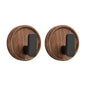 Self-adhesive Solid Wooden Hook Walnut Key Decorative Towel Holder Hook Door Hanger Wall Coat Rack Kitchen Bathroom Organizer