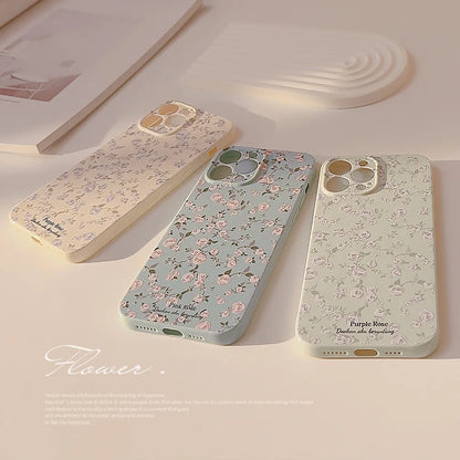 Korean Retro Flowers Phone Case