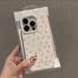 Flower Candy Color Leather Texture Shockproof Cover Phone Case