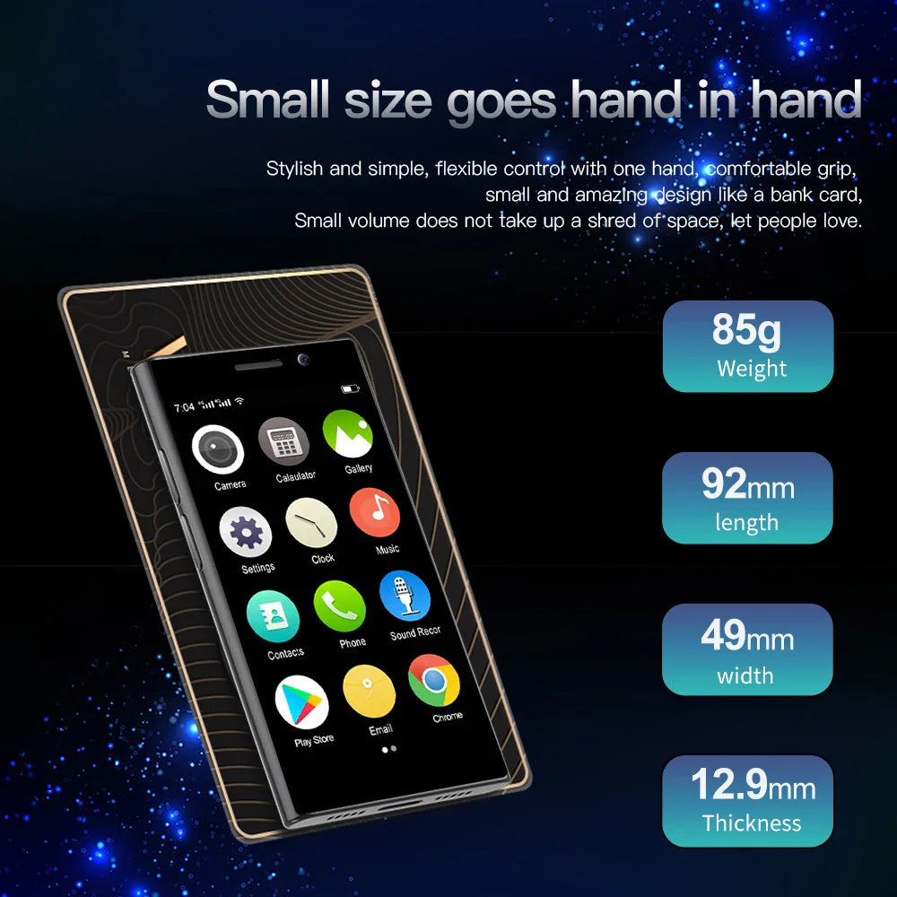 SERVO S24 Mini Pocket Smartphone 2GB 16GB 4G Netcom Android Native System MT6737 WIFI Hotspot Small Palm Smart Phones New Update