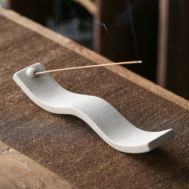 Ceramic Handicrafts Wave Incense Stick Holder
