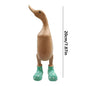 Duck Sculpture With Rain Boots | Spotted Wellies Boots Resin Duck Figurine | Duck Statue With Boots Garden Decor For Party Yard