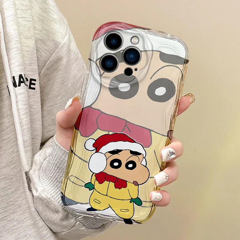 Cute Crayon Shin-chan Christmas Phone Case