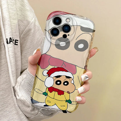 Cute Crayon Shin-chan Christmas Phone Case