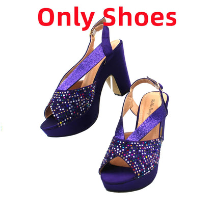 New Design African Women Shoes and Bag Set