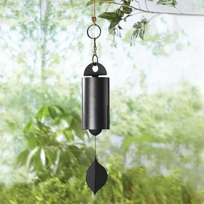 Deep Resonance Serenity Bell Windchime - Metal Hanging Wind Chime Handcrafted Steel Bell Plays Beautifully in the Wind