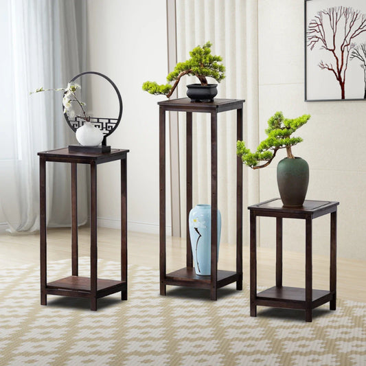 Bamboo Plant Stand for Indoor & Outdoor | Bamboo Planter Stand | Living Room & Garden Decor | Multi-Tier Plant Display
