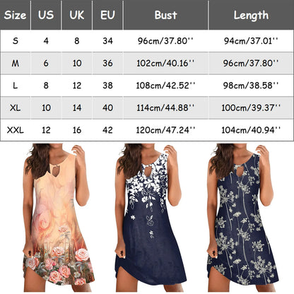 Women Plus Size Summer Beach Dress - Fashion Stripe Sleeveless Backless
