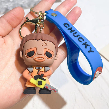 Horror Movie a Nightmare on Elm Street Keychain Cosplay Horror Halloween Party Accessories Gifts Cartoon Pendant Keyrings