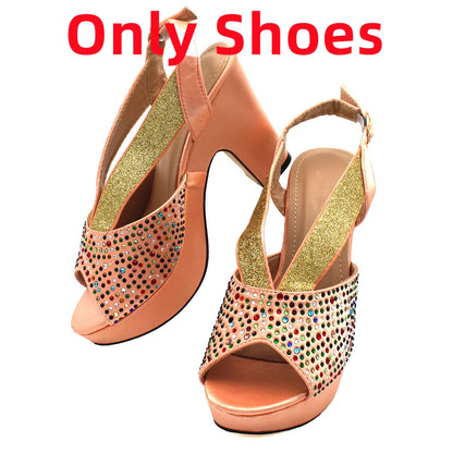 New Design African Women Shoes and Bag Set