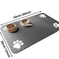 Pet Feeding Mat-Absorbent Pet Placemat for Food and Water Bowl