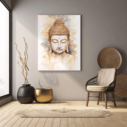 Buddha Wall Art - Yin Yang Tree Poster Canvas Painting