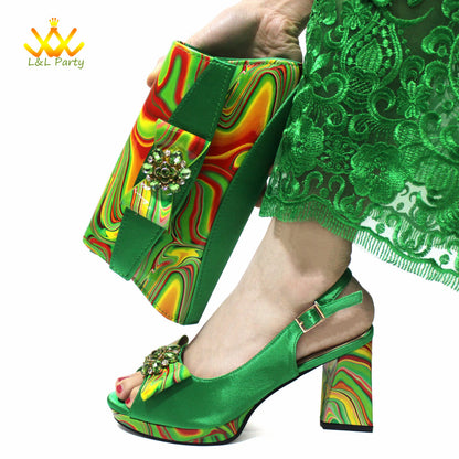 Italian Design Shoes Matching Bag Set