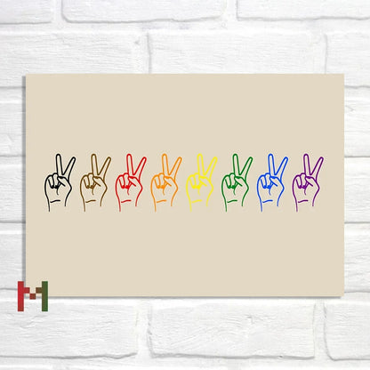 Abstract Pride Art Canvas Print Wall Decor LGBT Home Art