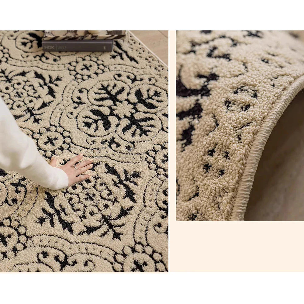 Rectangle 100% Polyester Gray Rugs For Bedrooms Rug Living Room Anti Slip Foot Mats Soft and Comfortable