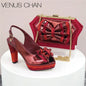 New Designer Specials Italian Women Heels Shoes and Bag Set