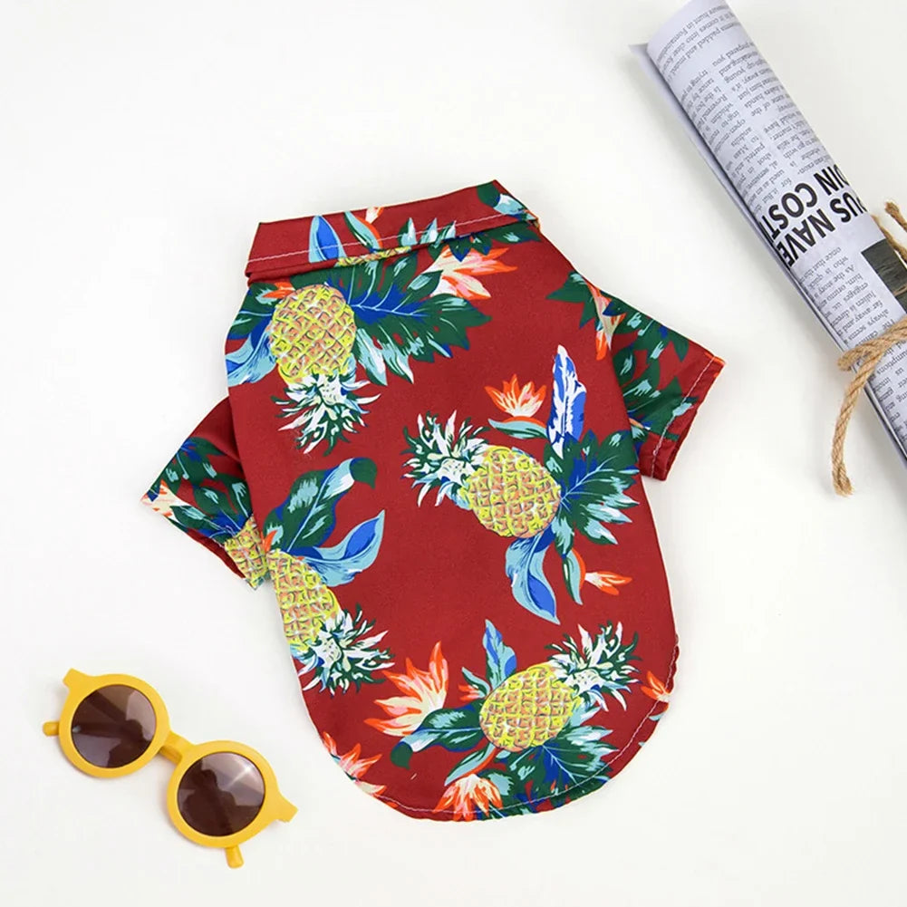 XL-5XL Hawaii Style Cute Spring T-shirts Comfortable Pet Shirt for Medium Large Dog Puppy Pet Clothes Breathable Pet T-shirt