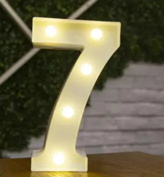 Decorative Letters Alphabet Letter LED Lights Luminous Number Lamp Night Light Wedding Proposal Party Baby Bedroom Decoration